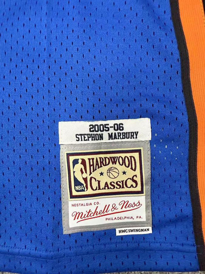 Knicks #3 Blue Swingman Retro Heat Pressed Jersey