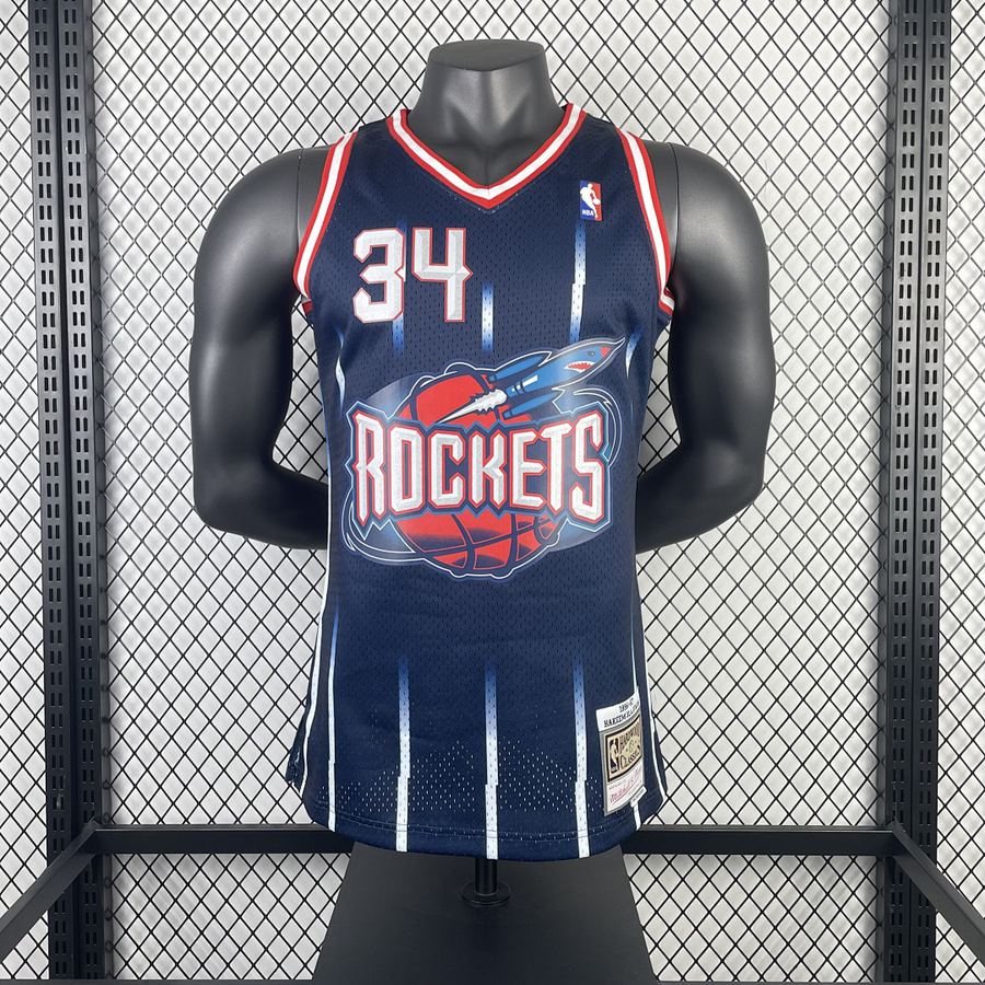 Rockets #34 Retro Heat Pressed Jersey