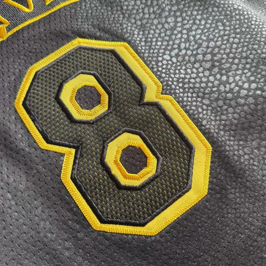 Lakers Kobe Bryant Black Embroidered Nike Jersey