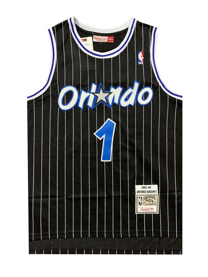 Magic #1 Tim Hardaway Black Retro Jersey
