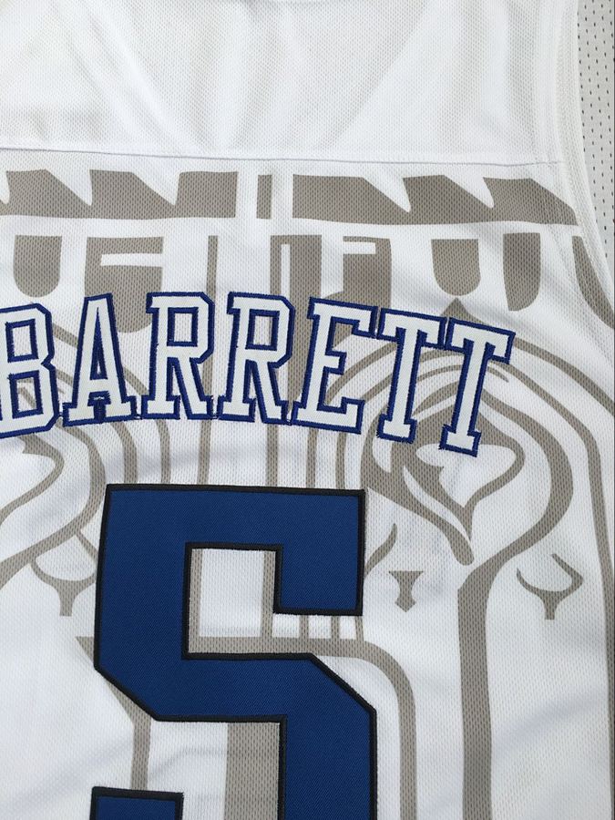 Duke Blue Devils #5 RJ Barrett White Embroidered Jersey