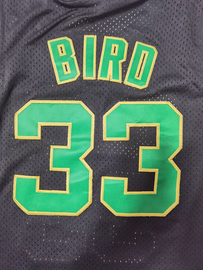 Celtics #33 Black Retro Jersey