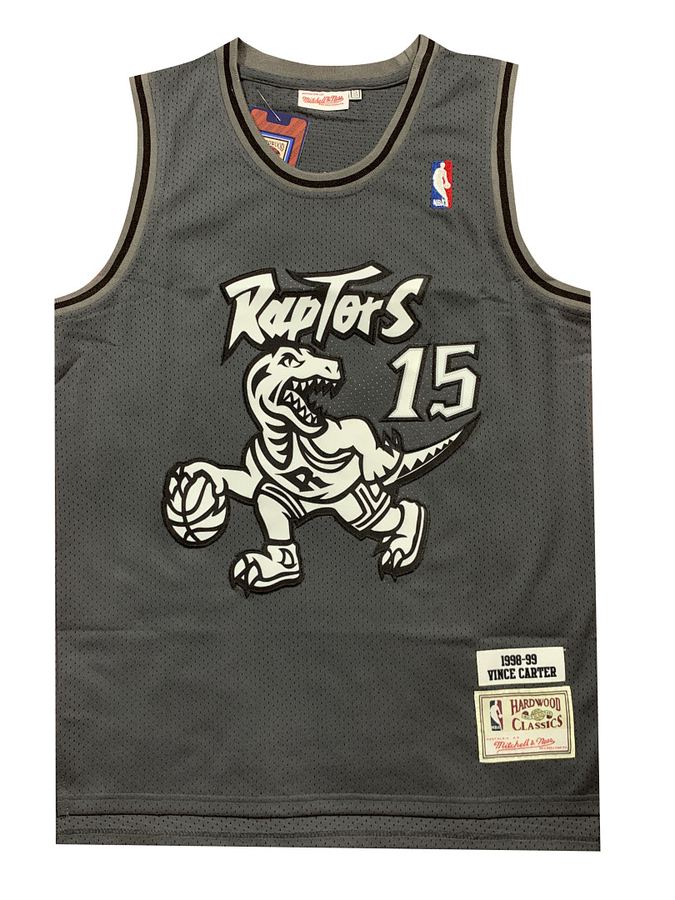 Raptors Vince Carter Gray Embroidered Jersey