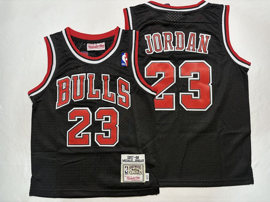 Bulls #23 Michael Jordan Black Retro Jersey