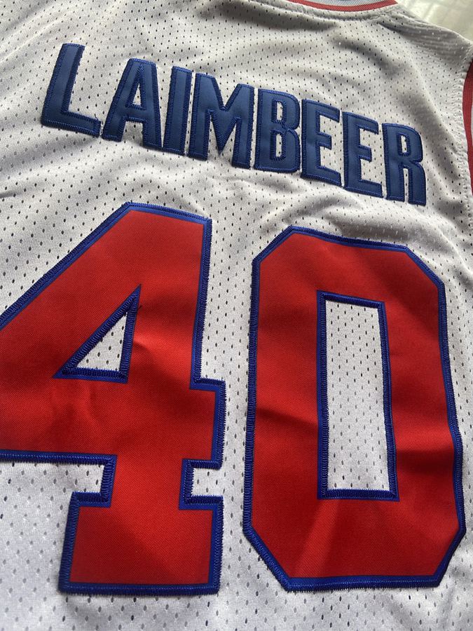 Pistons #40 White Jersey
