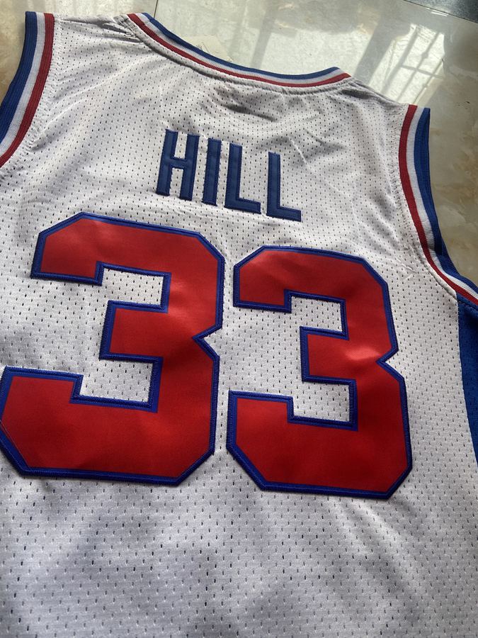 Pistons #33 White Jersey