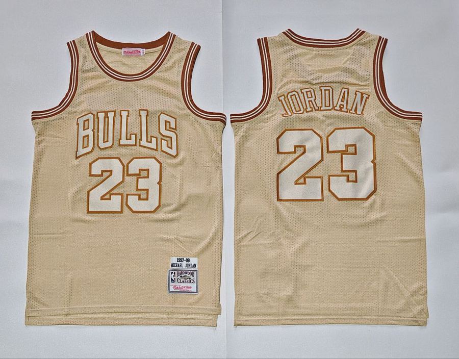 Bulls #23 Gold Retro Jersey