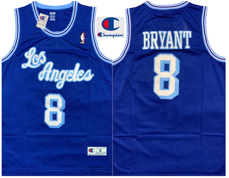 Lakers #8 Kobe Bryant Blue Retro Jersey