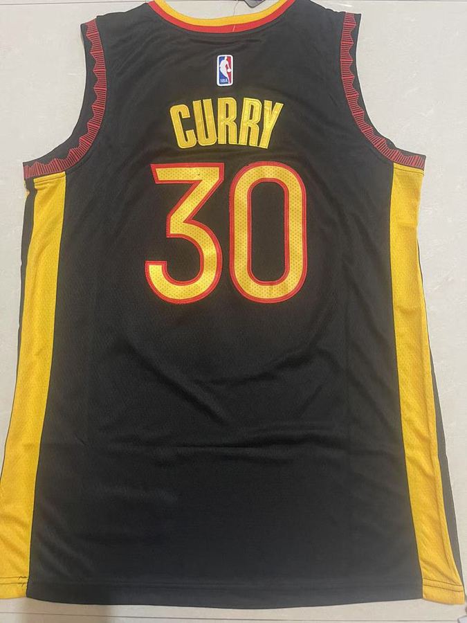Warriors #30 Black Jersey