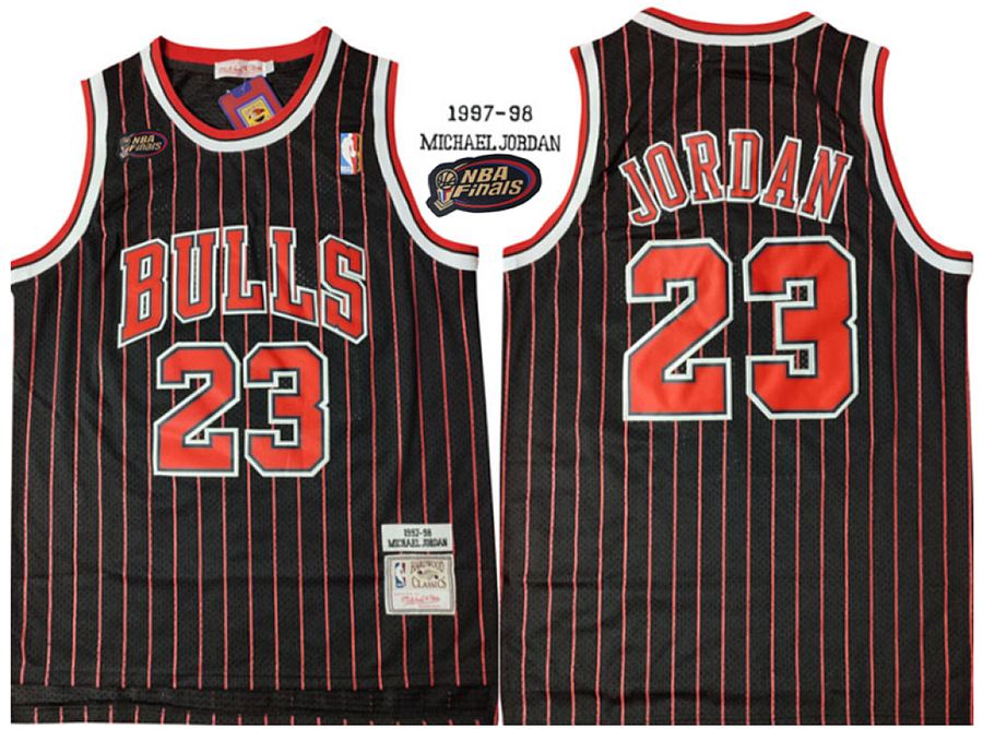 Bulls Michael Jordan Black Retro Jersey