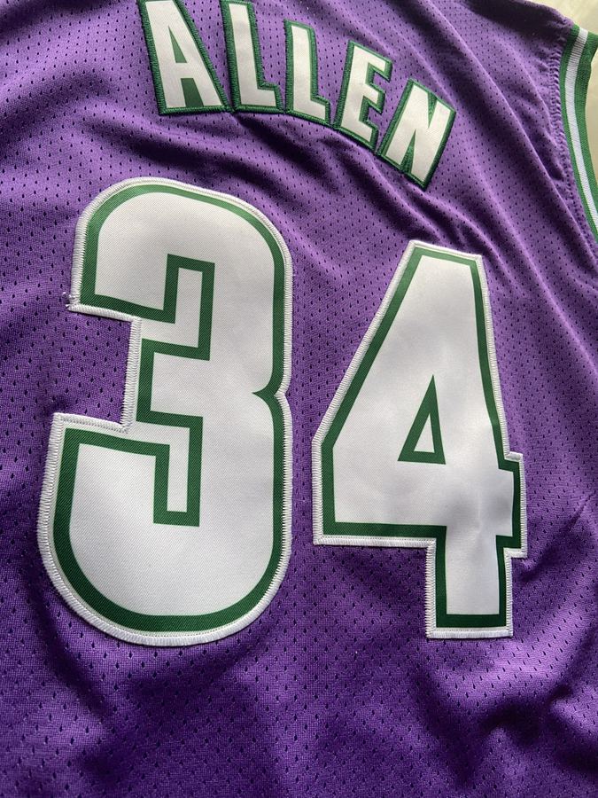 Bucks #34 Ray Allen Purple Jersey