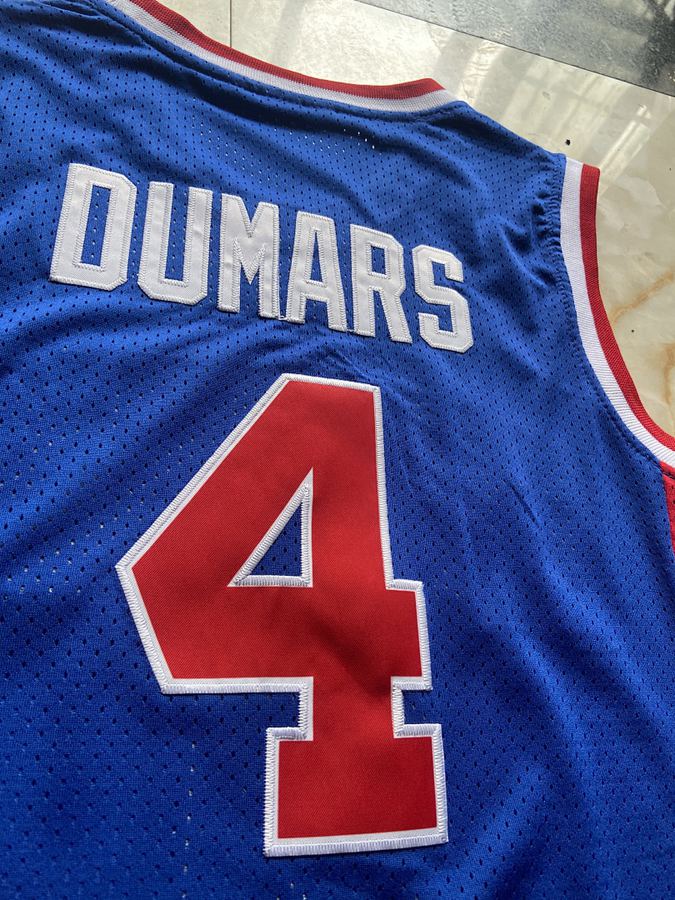 Pistons #4 Blue Retro Jersey