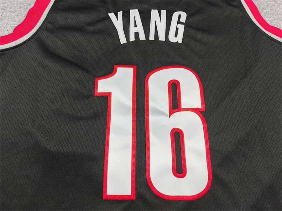Trail Blazers #16 Black Jersey