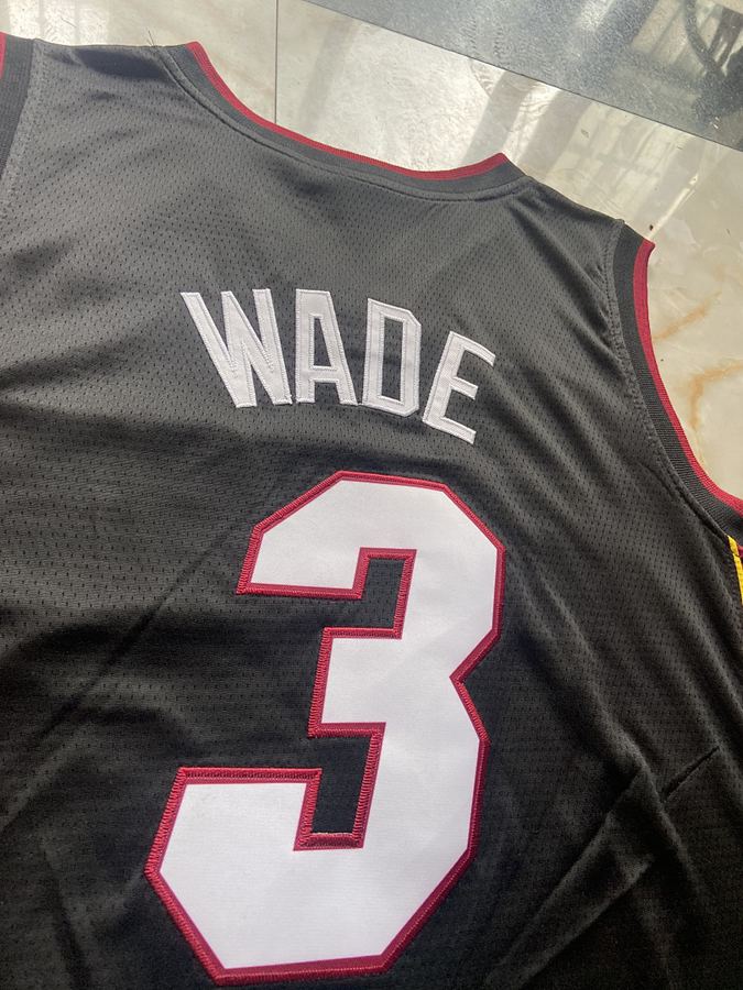 Heat #3 Dwyane Wade Black Jersey