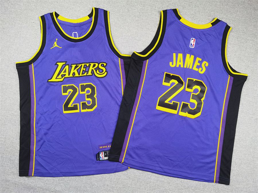 Lakers Embroidered Kids Jersey