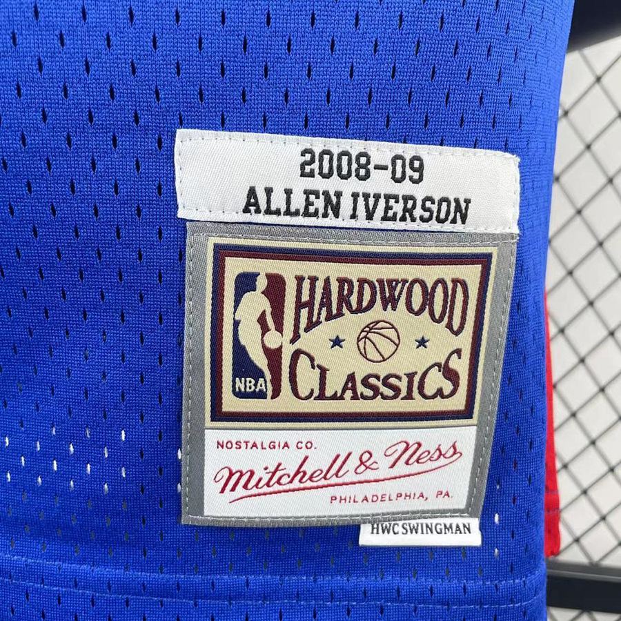Pistons #1 Blue Retro Heat Pressed Jersey
