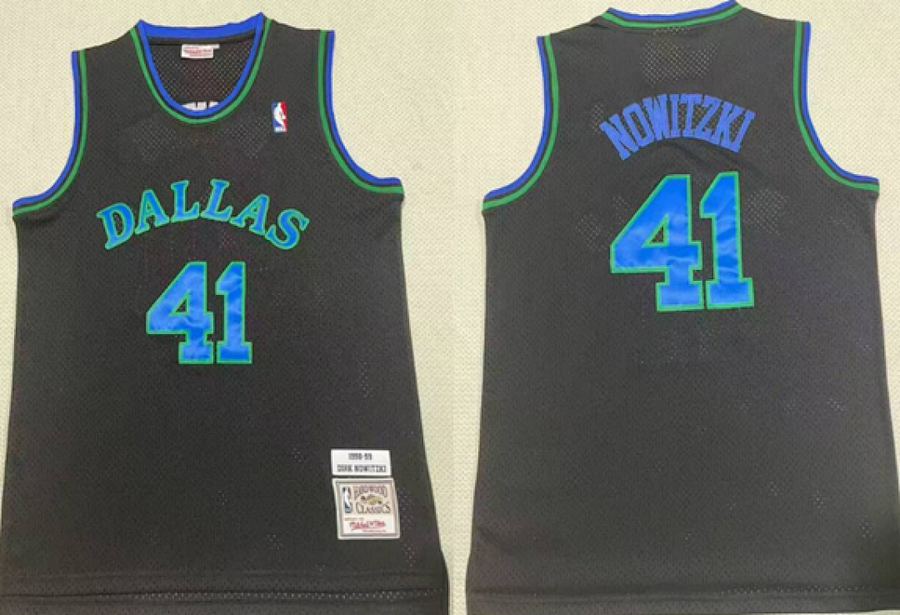 Mavericks #41 Black Retro Jersey