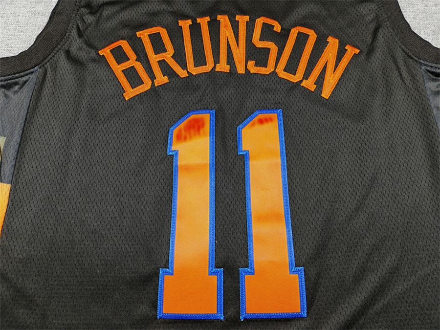 Knicks #11 Black Statement Jersey