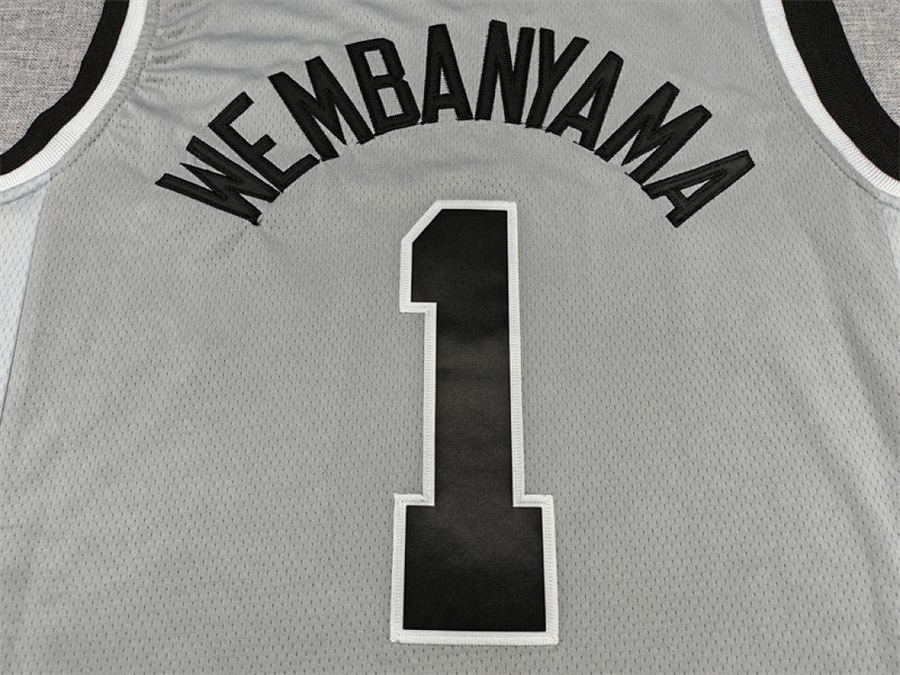 Spurs #1 Gray Statement Jersey