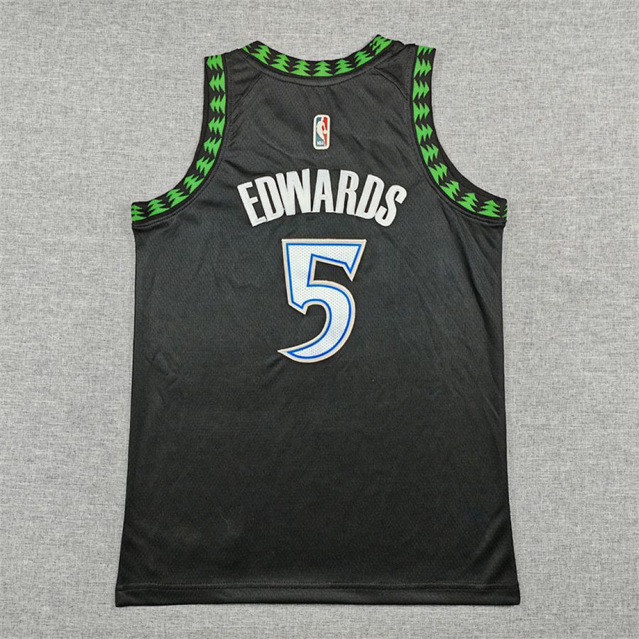 Timberwolves Black Kids Jersey