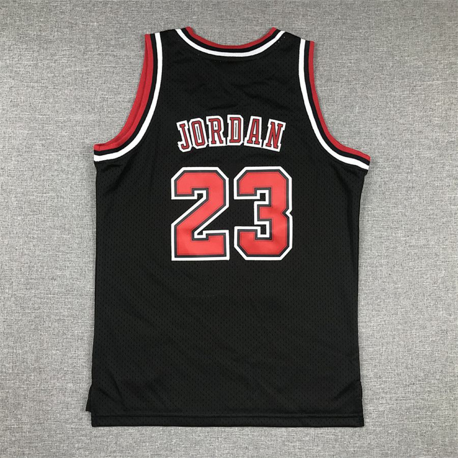 Bulls #23 Black Retro Kids Jersey
