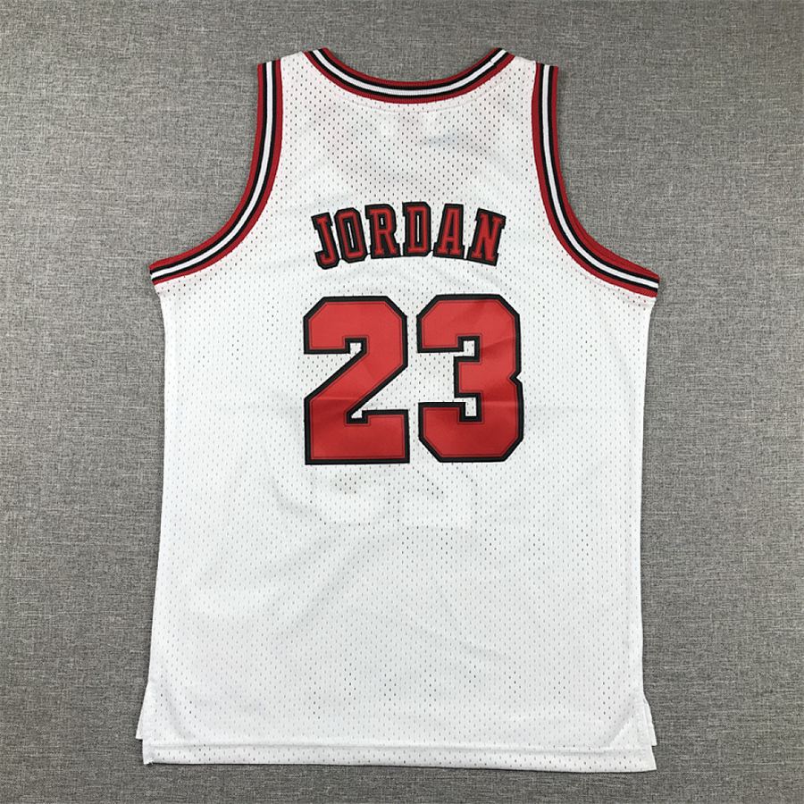 Bulls #23 White Retro Kids Jersey
