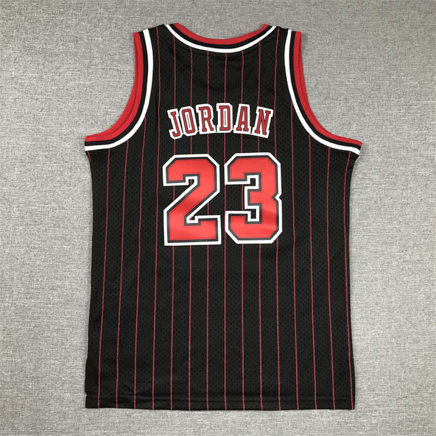 Bulls #23 Black Kids Jersey