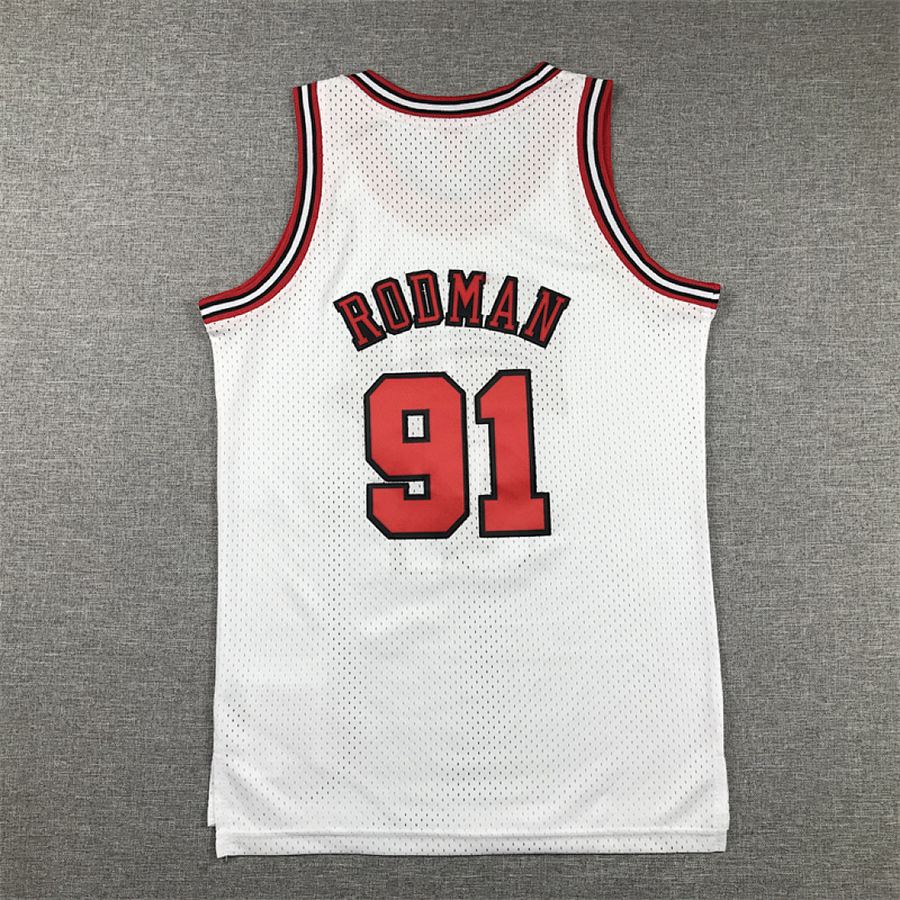 Bulls #91 White Kids Jersey