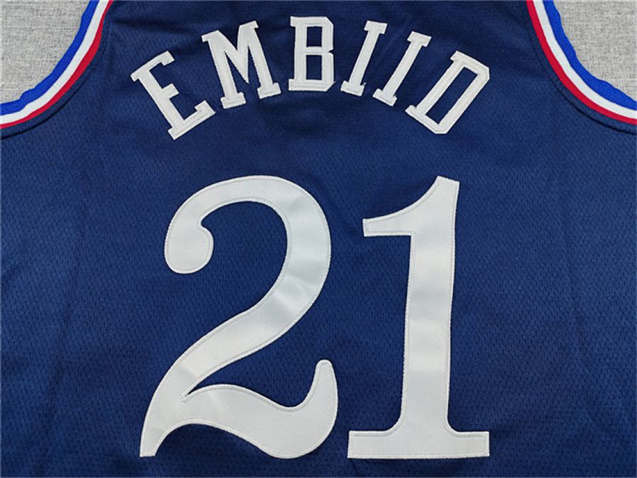 76ers #21 Navy Blue City Edition Jersey