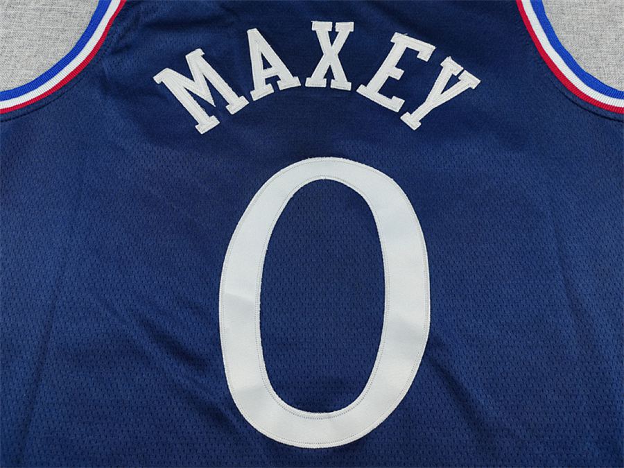 76ers #0 Navy Blue City Edition Jersey