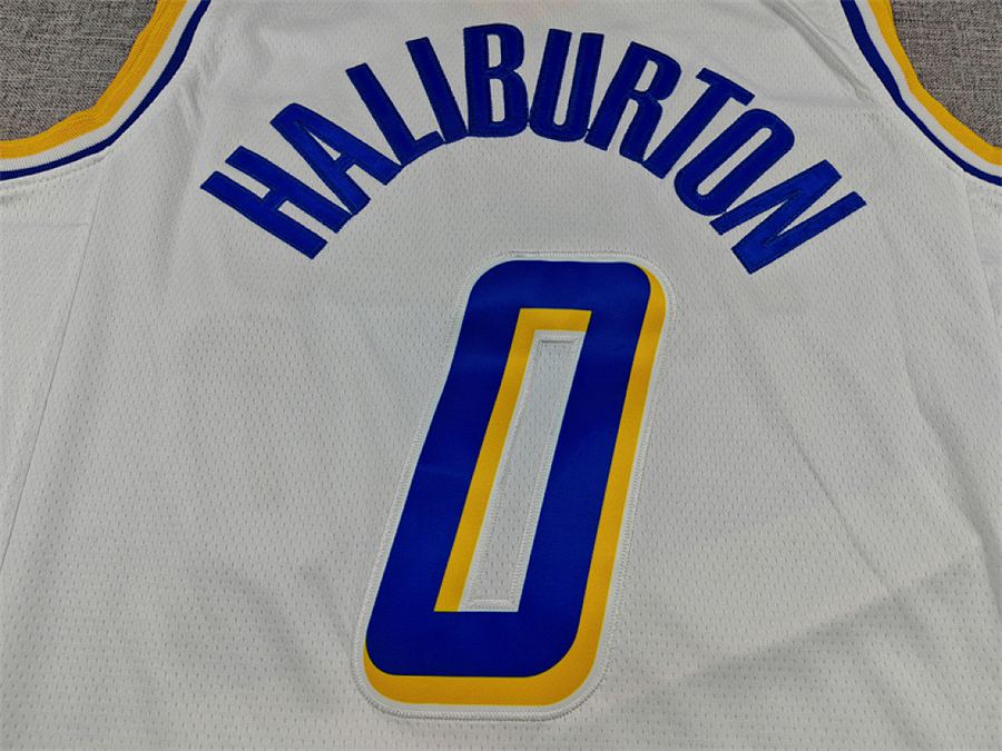 Pacers #0 White City Edition Jersey