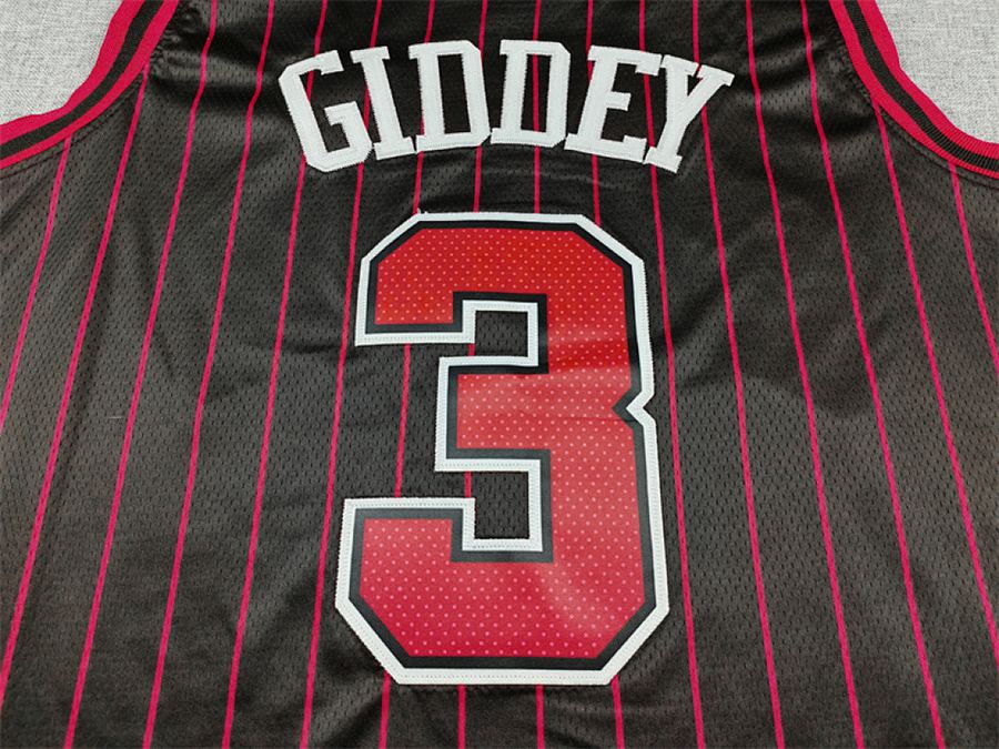 Bulls #3 Black Statement Jersey