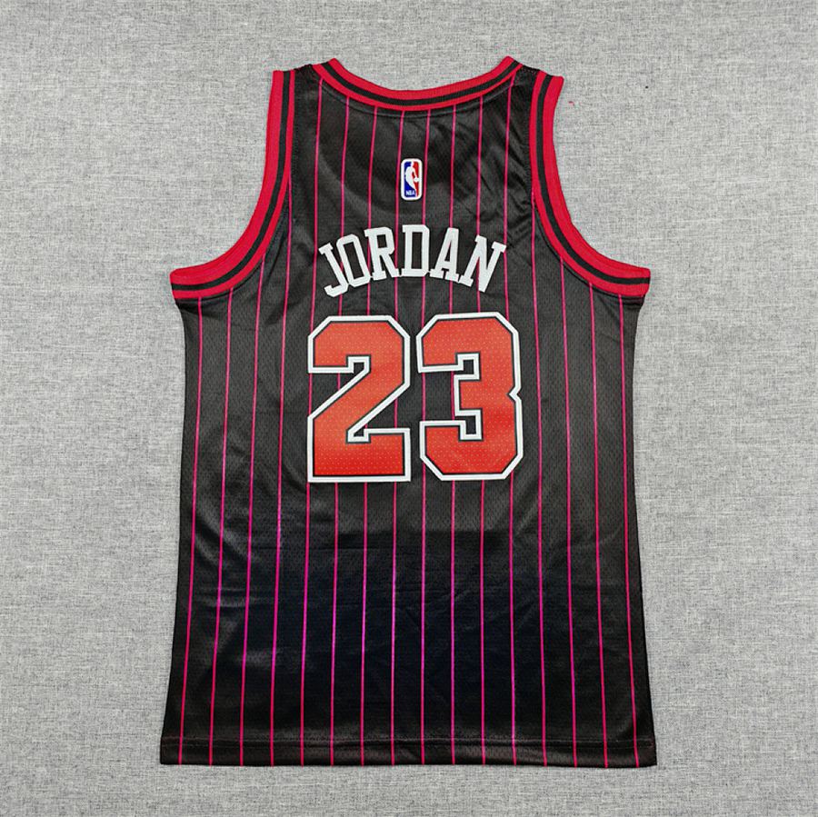 Bulls #23 Black Statement Kids Jersey