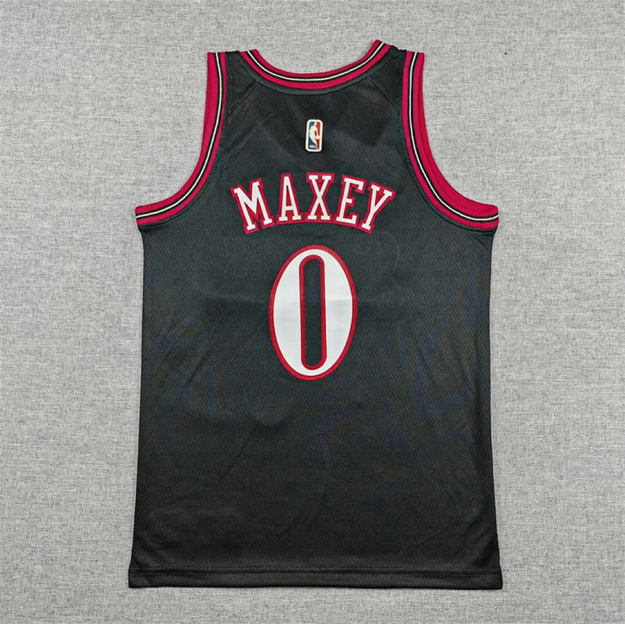 76ers #0 Black Kids Jersey