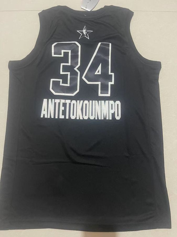 Bucks #34 Black Jersey