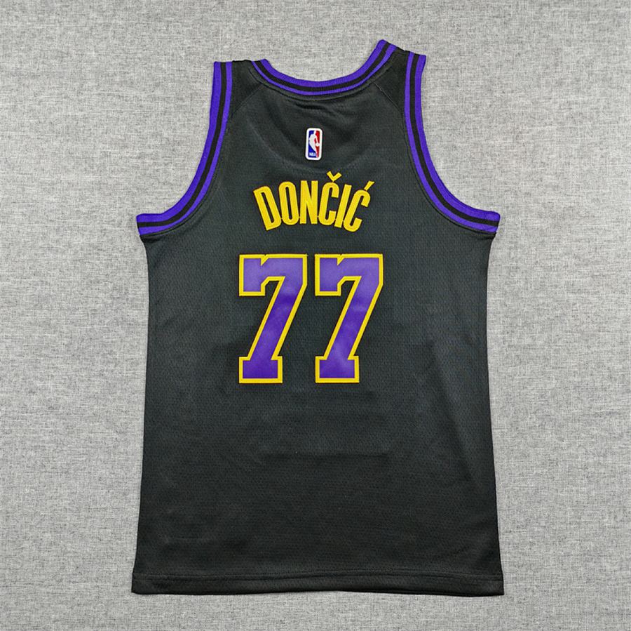 Lakers #77 Black City Edition Kids Jersey