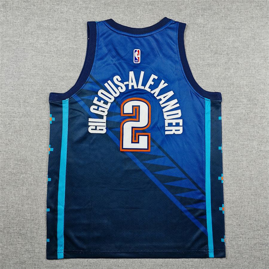Thunder #2 Navy Blue City Edition Jersey