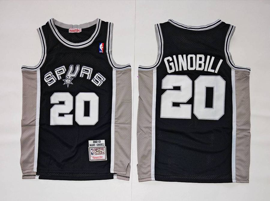 Spurs #20 Black Retro Jersey