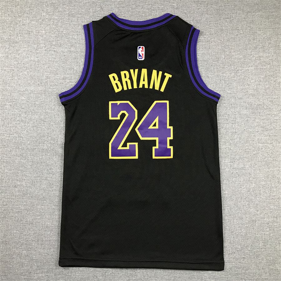 Lakers #24 Black City Edition Kids Jersey