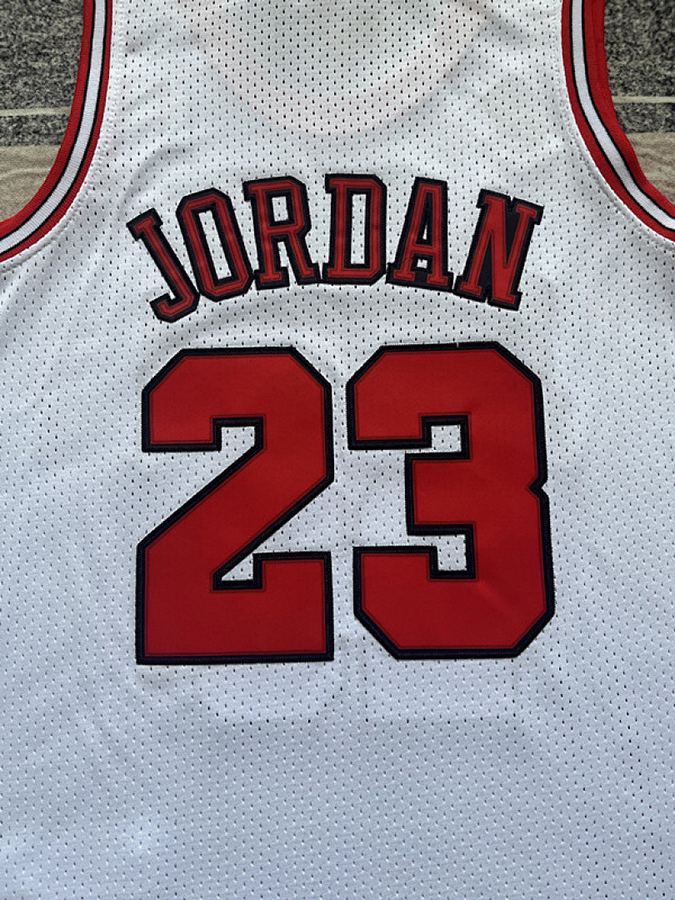 Bulls #23 White Jersey