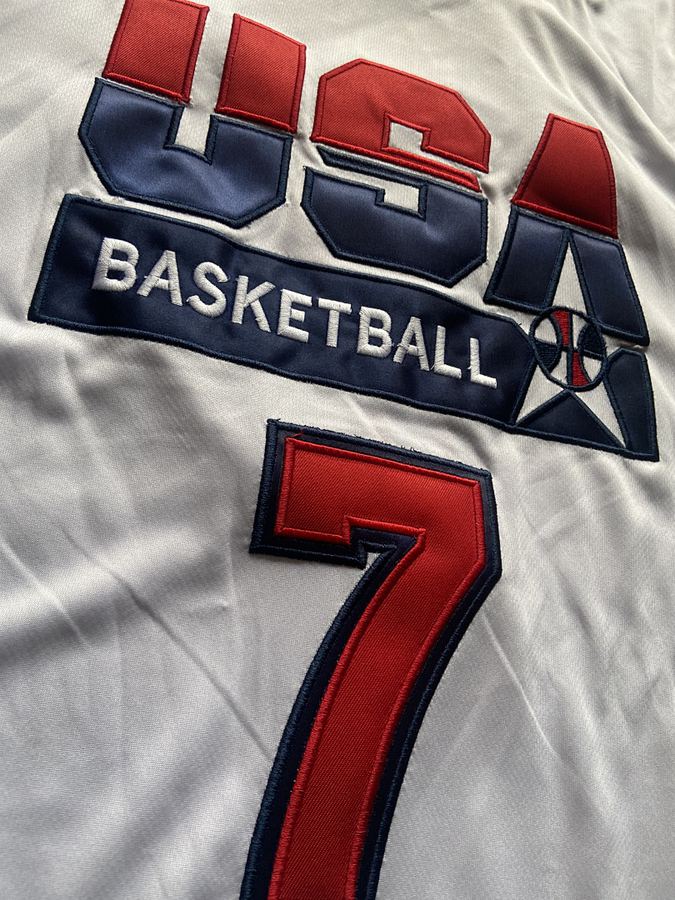 USA Dream Team #7 Larry Bird White Jersey