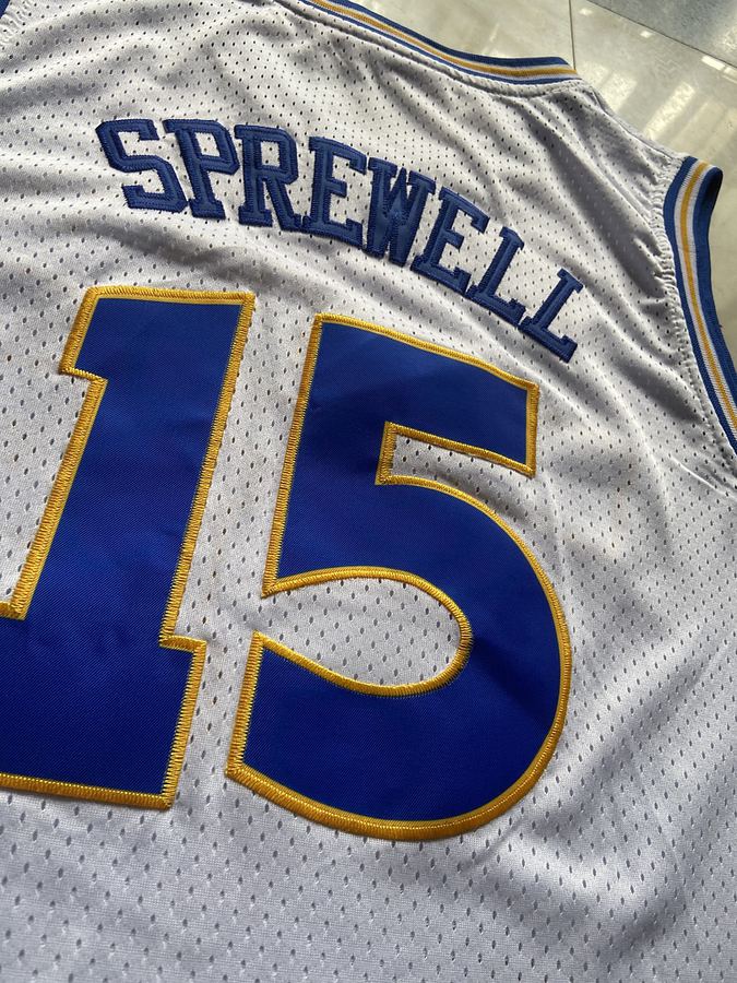 Warriors #15 White Retro Jersey