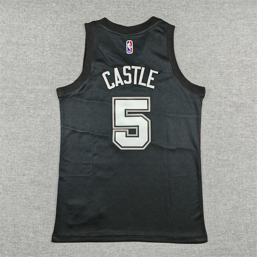Spurs #5 Black City Edition Kids Jersey