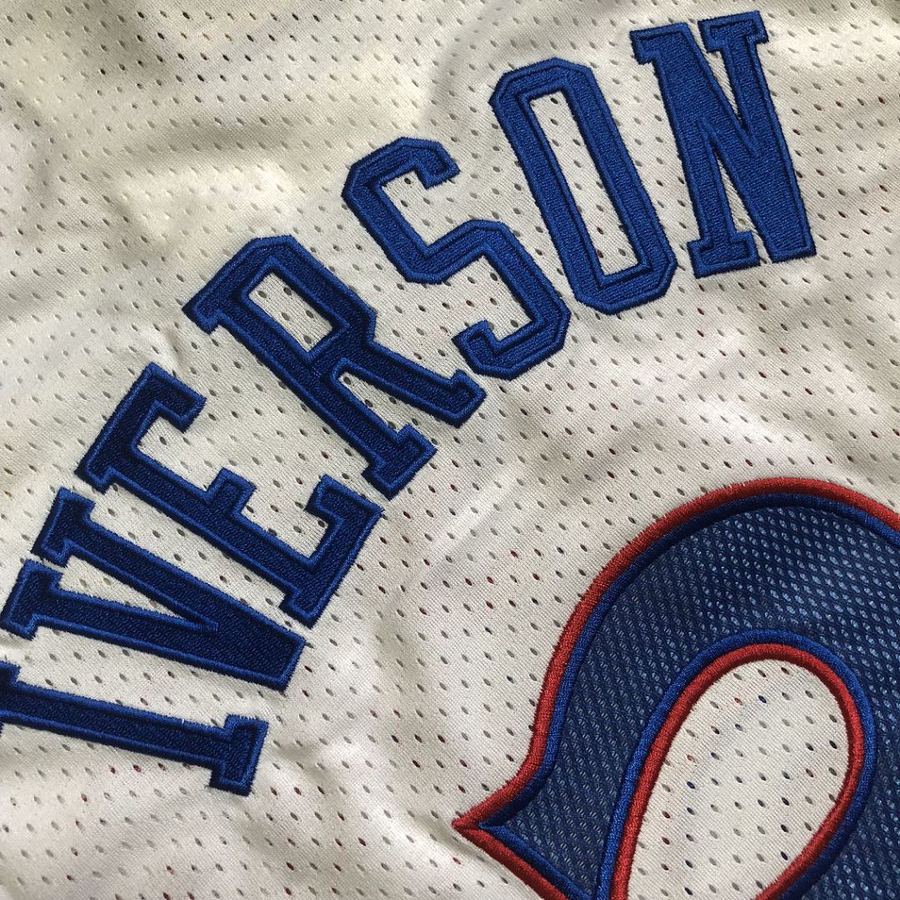 76ers #3 White Retro Jersey XS-XXL