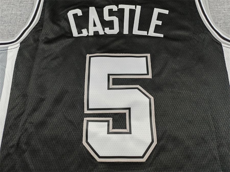 Spurs #5 Black Jersey