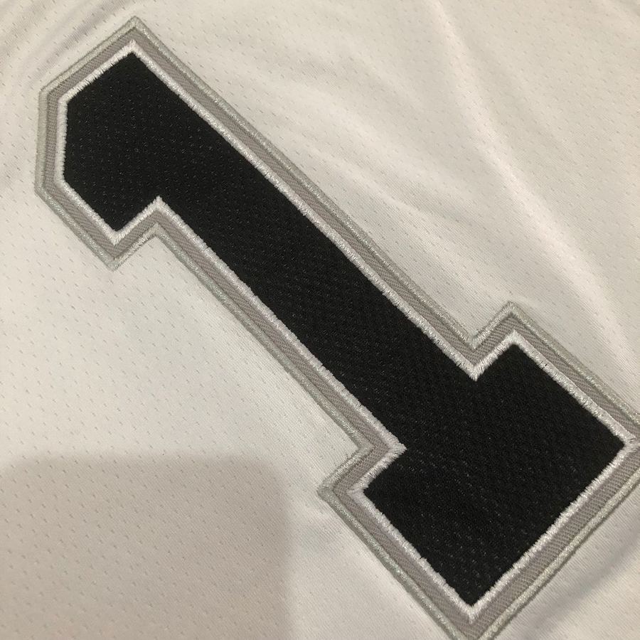 Spurs #1 White Embroidered Jersey S-XXL