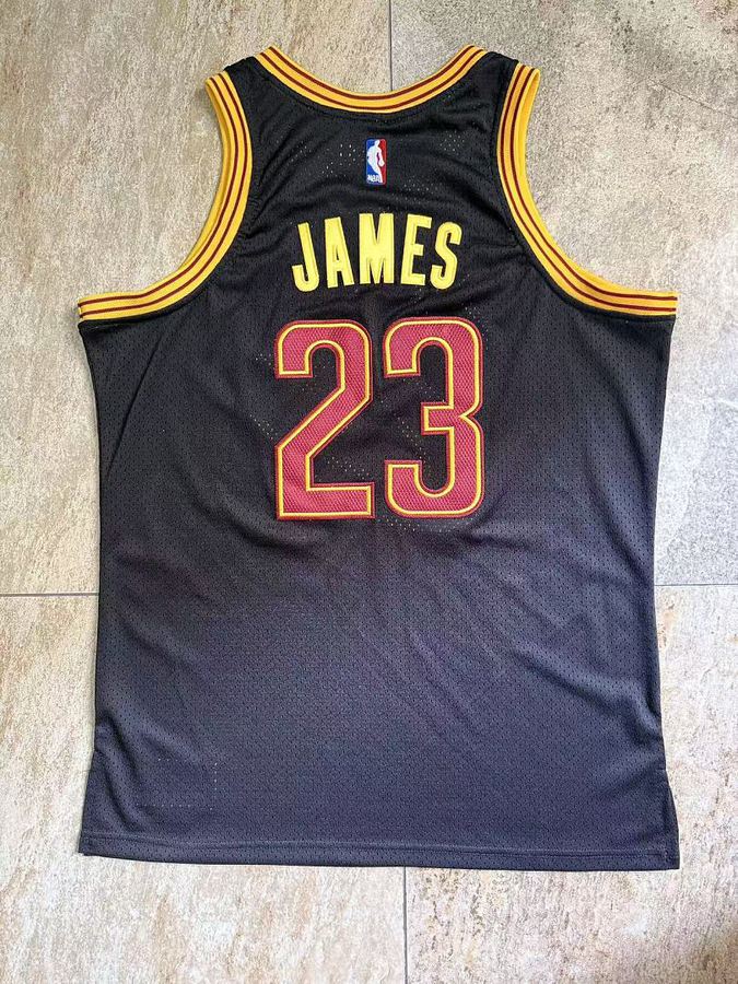 Cavaliers #23 LeBron James Black Championship Jersey