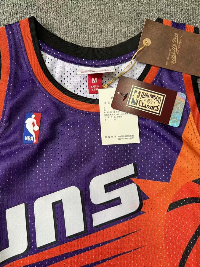 Suns #13 Steve Nash Purple Retro Heat Pressed Jersey