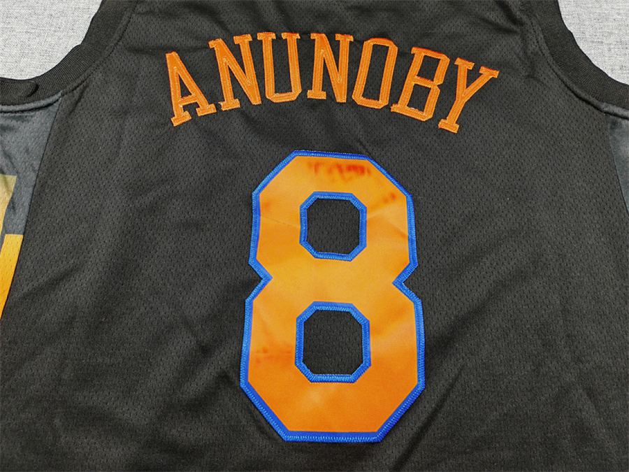 Knicks #8 Black Statement Jersey