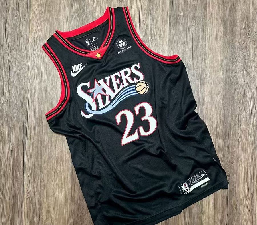 76ers #23 LeBron James Embroidered Jersey